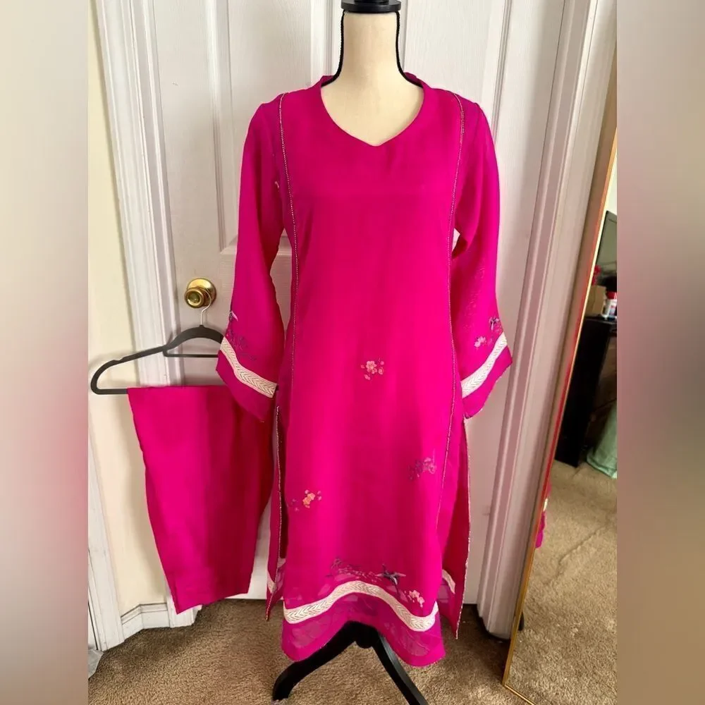 PAKISTANI COUTURE DESIGNER FORMAL BRIDAL DRESS 2 PIECE